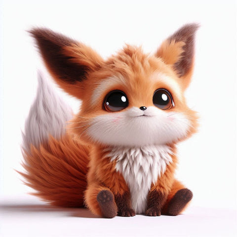 Image of Adorable fox cub art