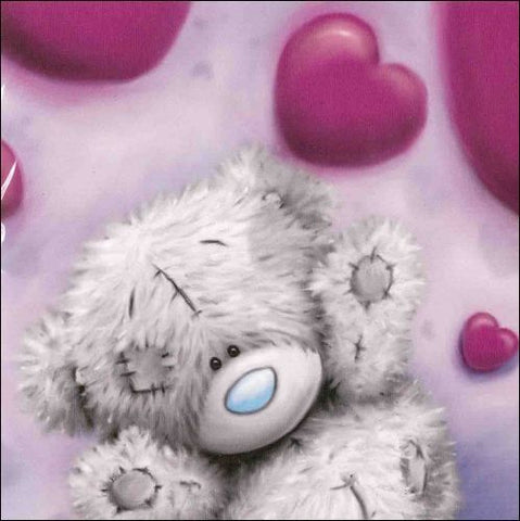 Image of Diamond Painting of a Cute Teddy Bear Surrounded by Hearts