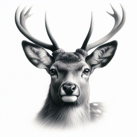 Image of Diamond painting of a Detailed Deer Portrait 