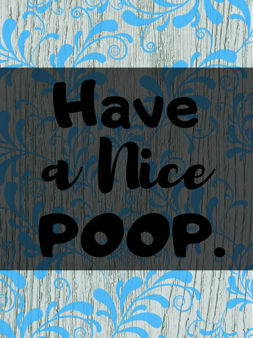 Image of diamond painting of a humorous bathroom sign saying "Have a Nice Poop"