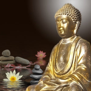 Diamond painting of Buddha with Lotus Flower