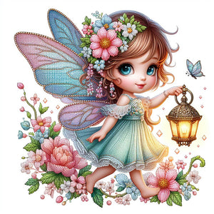 Diamond Painting of a Cute Fairy