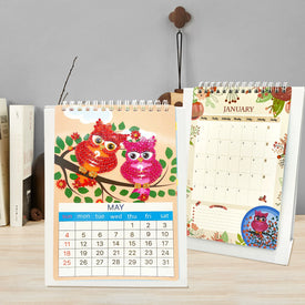 Owl Themed - Diamond Painting Desk Calendar