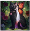 Diamond Painting of a Fairy Hugging Black Cat