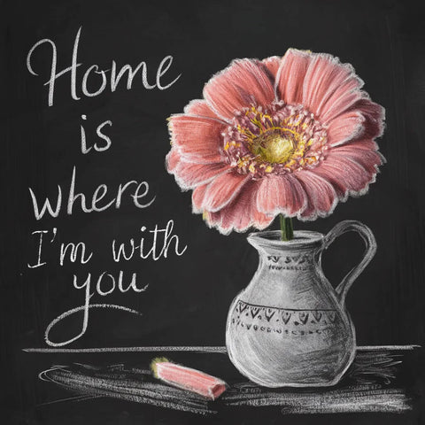 Image of Diamond art featuring heartwarming text "Home is Where I'm With You"