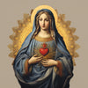 diamond painting of the Immaculate Heart of Mary