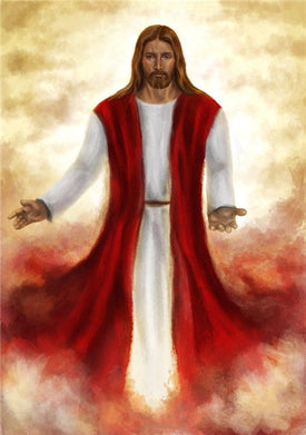 diamond painting of Jesus Christ in the clouds