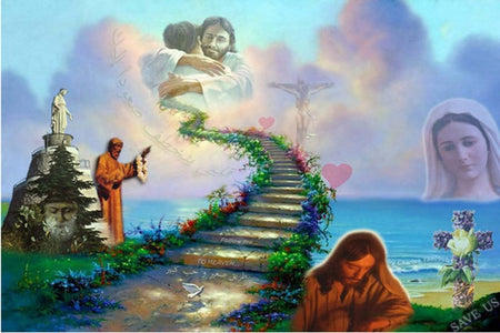 diamond painting depicting key moments in the life of Jesus Christ