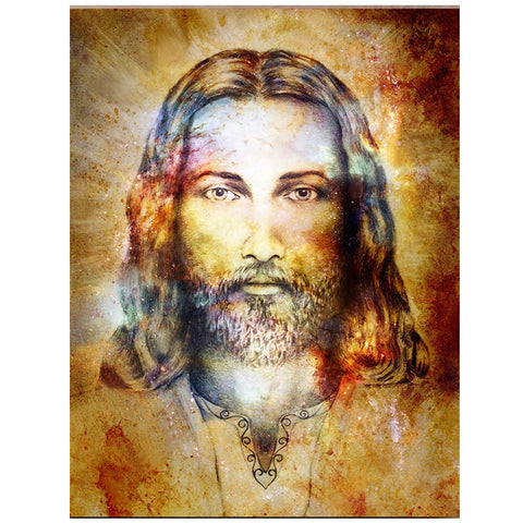 Image of diamond painting of a portrait of Jesus Christ