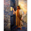 diamond painting of Jesus knocking on a door