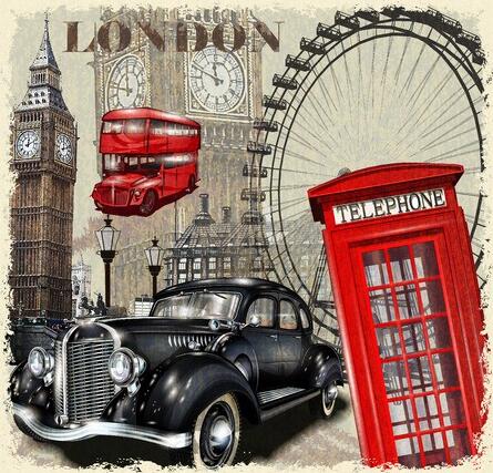 Image of diamond painting of iconic London landmarks