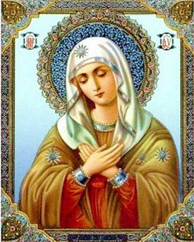 diamond painting of Our Lady of Perpetual Help