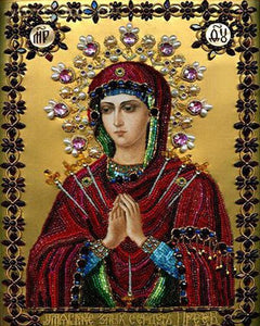 diamond painting of Our Lady of Sorrows