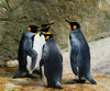 diamond painting of a group of king penguins