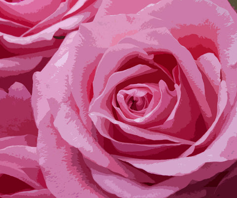 Image of diamond painting of a pink rose