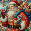 Diamond Painting: Santa Claus Holding Christmas Gifts