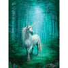 Diamond painting: White unicorn frolicking in a magical forest