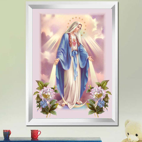 Image of diamond painting of the Virgin Mary