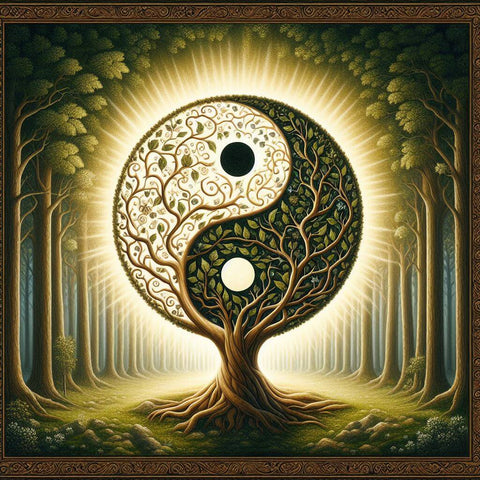 Image of Diamond Painting: Yin Yang Symbol Formed by a Tree