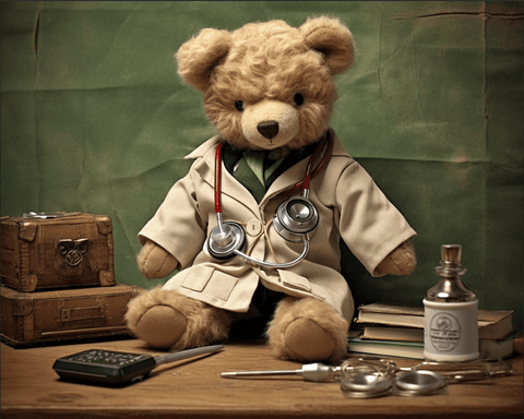 Image of Diamond Painting of Doctor Teddy Bear