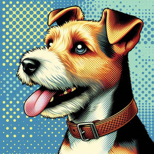 Diamond Painting of a Pop Art Dog