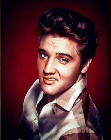 Image of Diamond painting recreates Elvis Presley's legendary look.