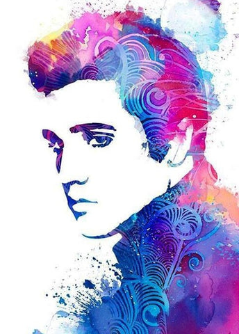 Image of Diamond painting portrait of Elvis Presley