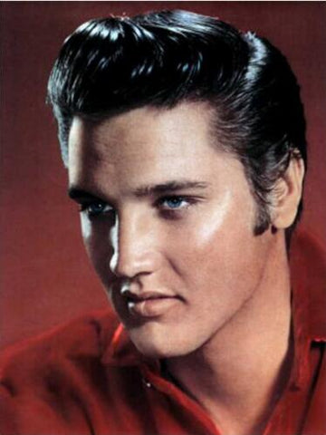 Image of Diamond painting portrait of Elvis Presley in profile.