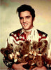 Diamond painting of Elvis Presley holding three teddy bears.