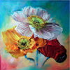 Diamond painting of a colorful bouquet of flowers 