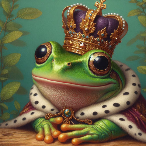 Image of Crowned frog king diamond painting