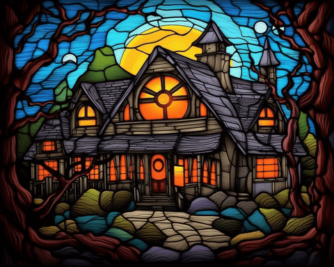 Image of Halloween Window to the Macabre Diamond Painting