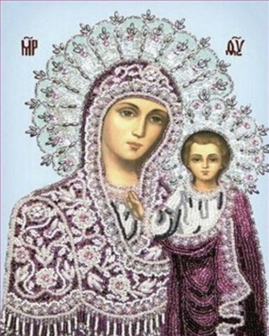 Image of Diamond Painting of the Virgin Mary and Baby Jesus