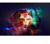 Diamond painting of a Neon color wolf