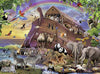 Diamond painting depicting Noah's Ark with various animals entering the ark.