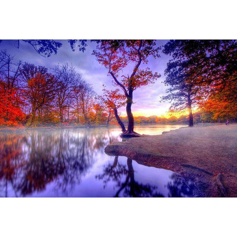 Image of Panoramic View of Purple Lake