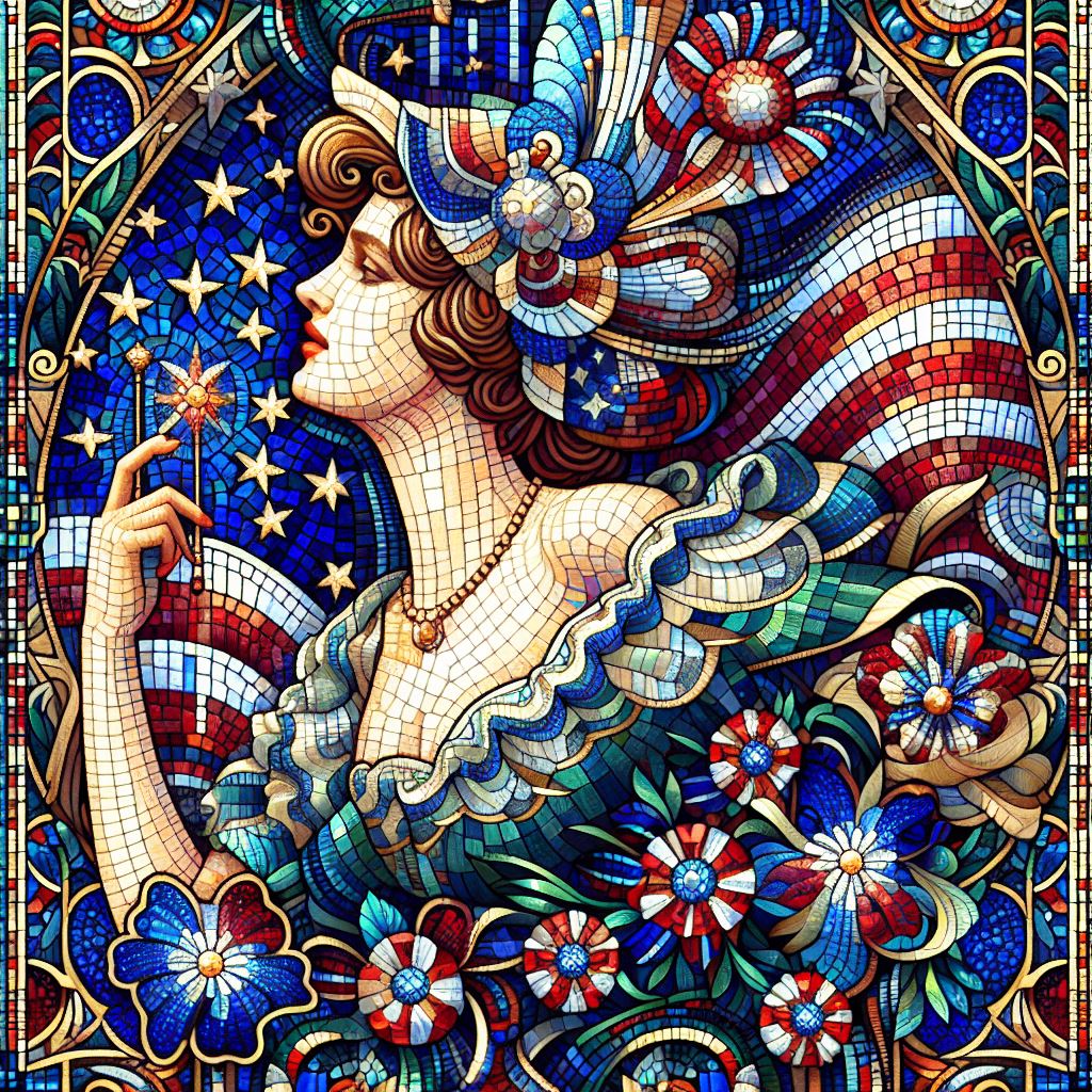 Patriotic Lady Diamond Painting