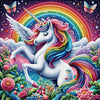 Diamond painting of a majestic rainbow unicorn