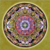 Diamond painting mandala featuring a Christian cross in the center.