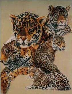 Image of Diamond Painting of resting Jaguars
