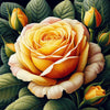 Rose Amber Queen diamond painting: Diamond art kit with a rose design.