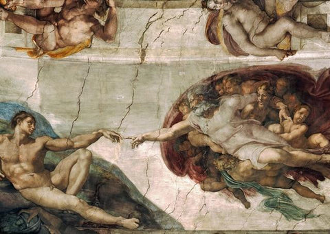 Image of Diamond Painting of Michelangelo's The Creation of Adam from the Sistine Chapel