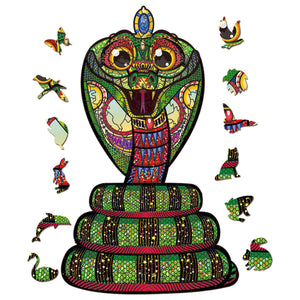 Striking Cobra Wooden Jigsaw Puzzle