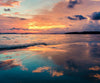 Diamond Painting of a Sunset Over the Ocean with Clouds Reflected in the Water