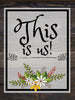 Diamond Painting of the Phrase 'This Is Us' with Floral Decorations