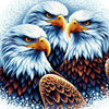 Diamond Painting of Three Majestic Eagles