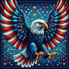 US flag themed bald eagle diamond painting