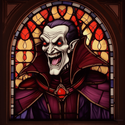 Image of Vampire Stained Glass Diamond Painting