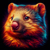 Vibrant Wombat Portrait Diamond Painting