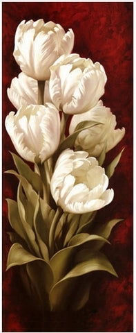 Image of Diamond Painting of a White Rose Bloom